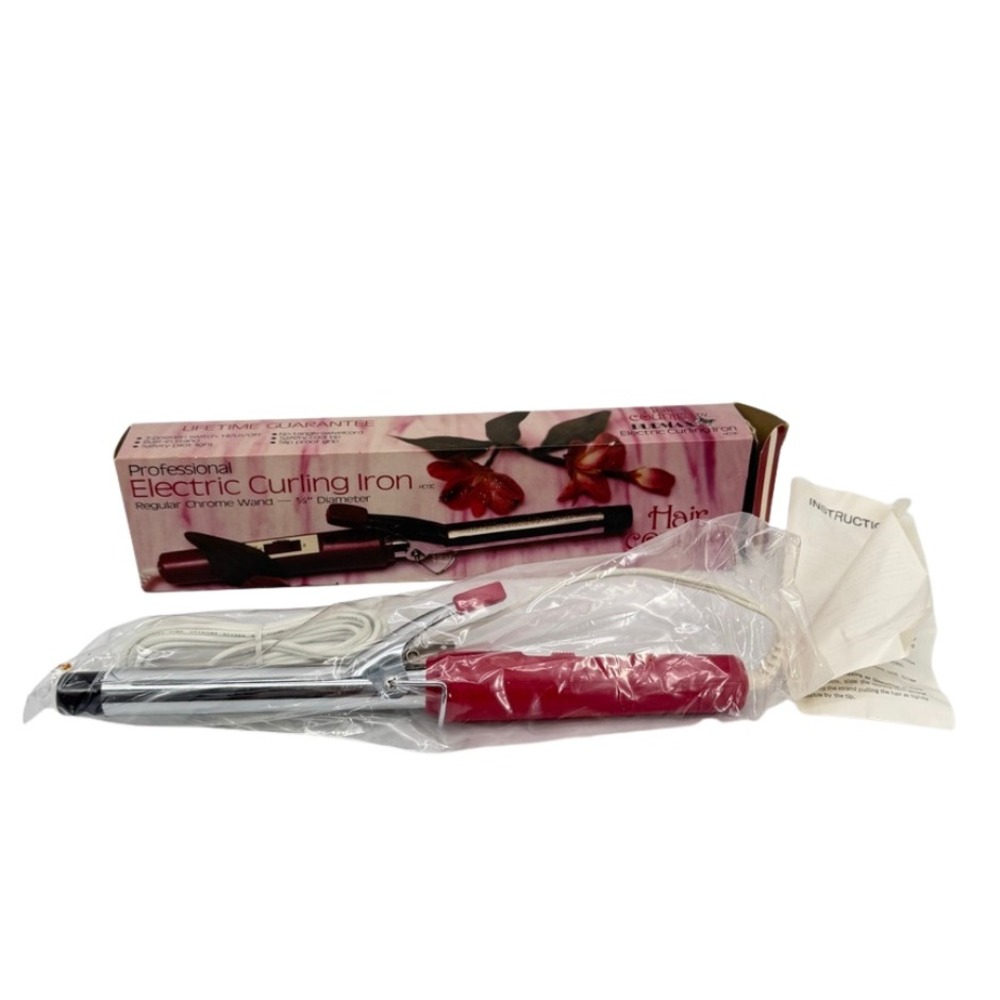 Hair Country‎ VTG Professional Electric Curling Iron NEW Chrome Wand Hair Tool